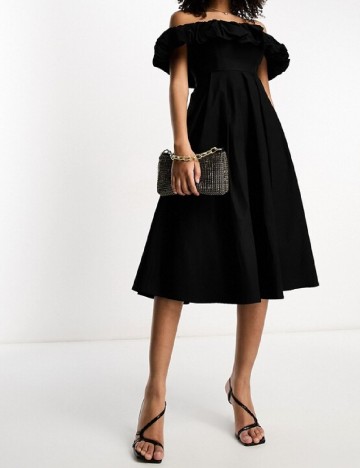 Rochie medie True Violet, negru