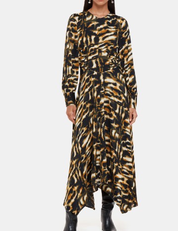 Rochie lunga Whistles, animal print