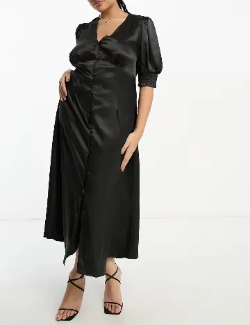 Rochie lunga Urban Threads Plus Size, negru Negru
