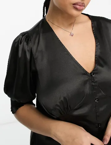 Rochie lunga Urban Threads Plus Size, negru Negru