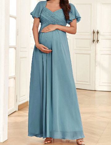 Rochie lunga Ever-Pretty Maternity, albastru