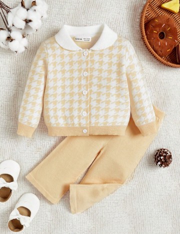 Compleu Shein Kids, alb/crem