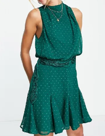 Rochie scurta ASOS, verde Verde