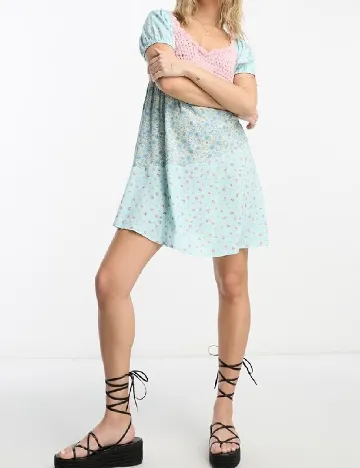 Rochie scurta ASOS, bleu Albastru