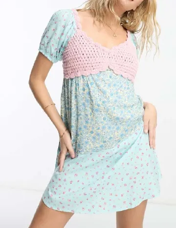 Rochie scurta ASOS, bleu Albastru