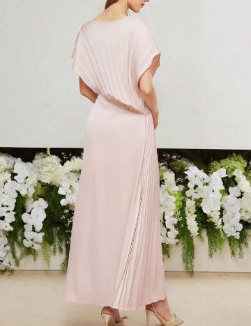 Rochie lunga MOTF, roz pudra