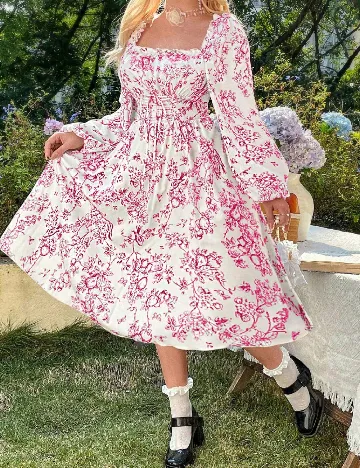Rochie medie SHEIN CURVE, roz Roz