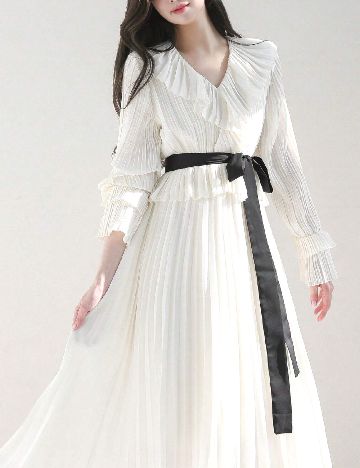 Rochie medie Dazy, alb