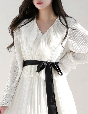 Rochie medie Dazy, alb