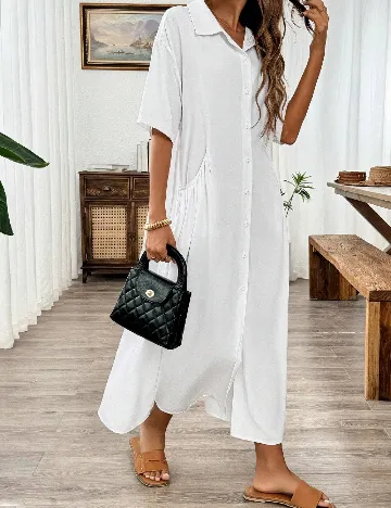 Rochie lunga SHEIN, alb Alb
