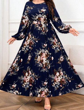 Rochie lunga SHEIN CURVE, floral print