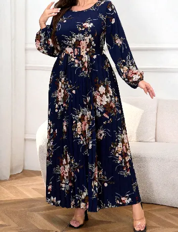 Rochie lunga SHEIN CURVE, floral print Floral print