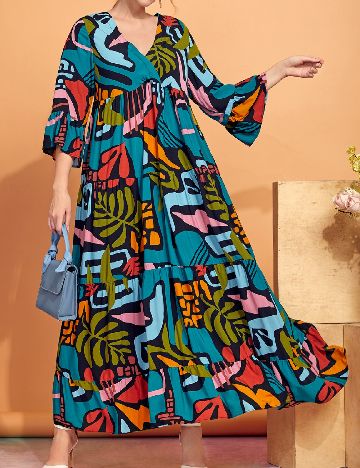 Rochie lunga SHEIN CURVE, mix culori