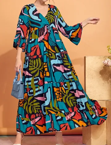 Rochie lunga SHEIN CURVE, mix culori Mix culori
