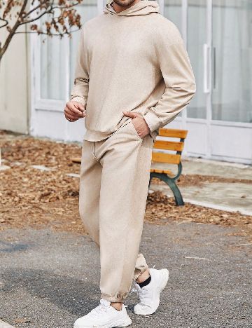 Compleu SHEIN Plus Size Men, maro deschis