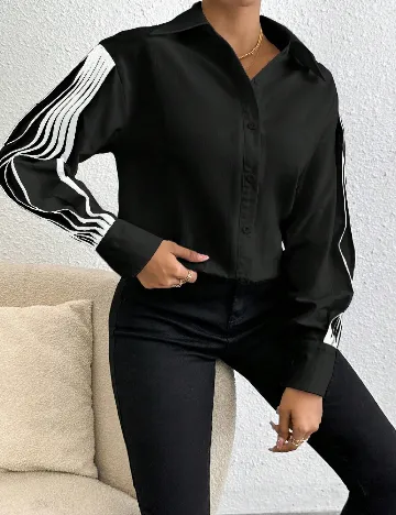 Camasa SHEIN, negru Negru