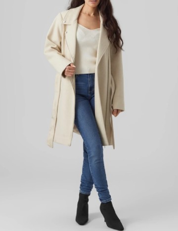 Palton Vero Moda, crem