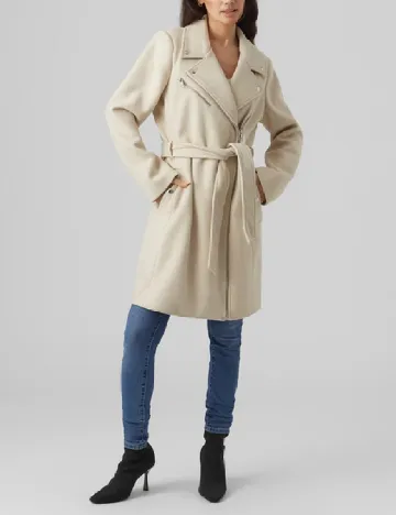 Palton Vero Moda, crem Crem