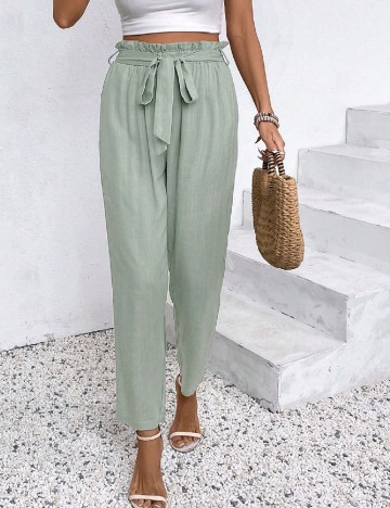 Pantaloni SHEIN, verde deschis