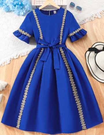 Rochie medie Shein Kids, albastru