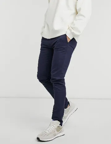 Pantaloni Topman, bleumarin inchis Albastru