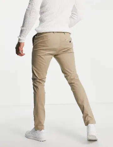 Pantaloni Topman, crem Crem