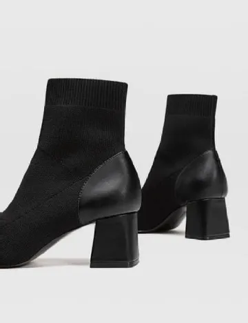 Botine Stradivarius, negru Negru