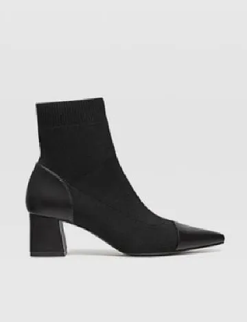 Botine Stradivarius, negru Negru