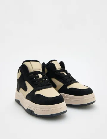 Adidasi Reserved, negru/crem Negru