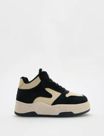 Adidasi Reserved, negru/crem Negru