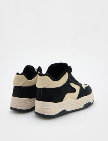 Adidasi Reserved, negru/crem