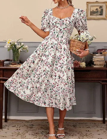Rochie medie SHEIN, floral print Floral print
