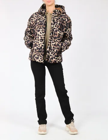 Geaca Pieces, animal print Animal print