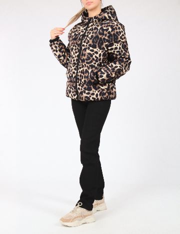 Geaca Pieces, animal print