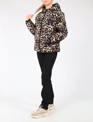 Geaca Pieces, animal print Animal print