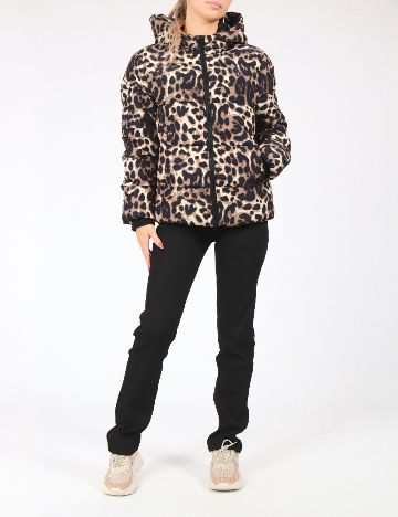 Geaca Pieces, animal print