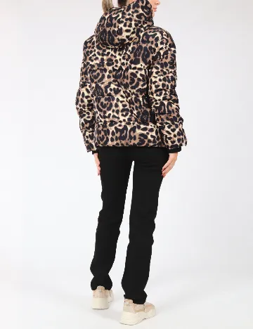 Geaca Pieces, animal print Animal print