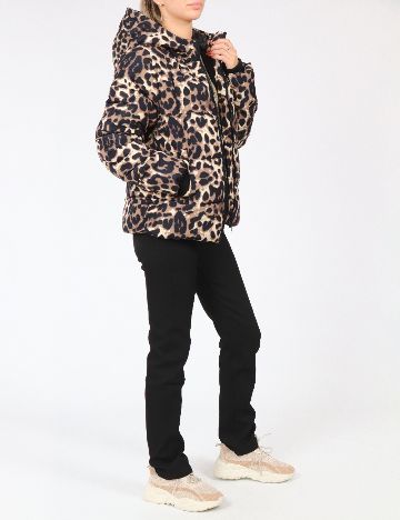 Geaca Pieces, animal print