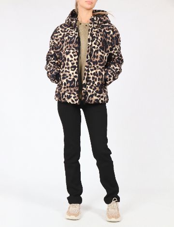 Geaca Pieces, animal print