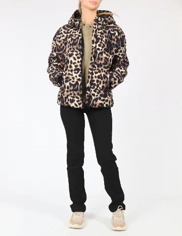 Geaca Pieces, animal print Animal print