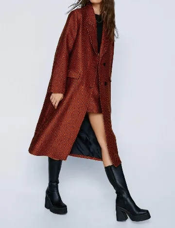 Palton Nasty Gal, portocaliu/negru Portocaliu
