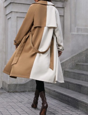 Trench SHEIN, alb/maro