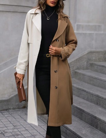 Trench SHEIN, alb/maro