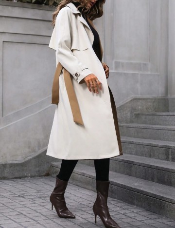 Trench SHEIN, alb/maro