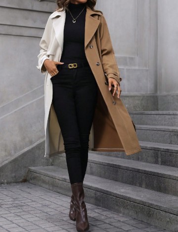 Trench SHEIN, alb/maro