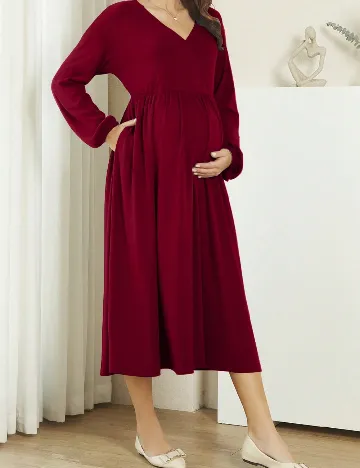 Rochie medie SHEIN Maternity, rosu Rosu