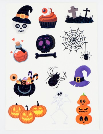 Set stickere Halloween W&O Products, mix culori
