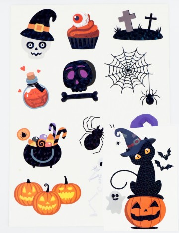 Set stickere Halloween W&O Products, mix culori