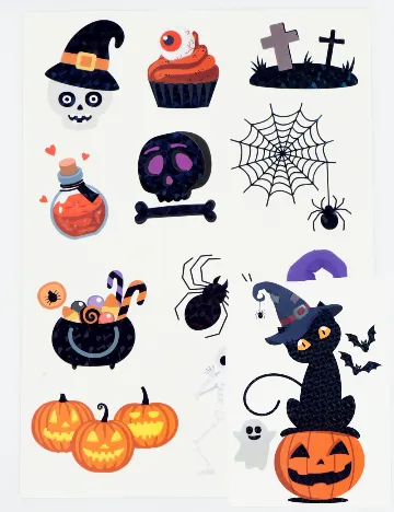 Set stickere Halloween W&O Products, mix culori Mix culori