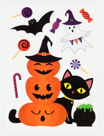 Set stickere Halloween W&O Products, mix culori